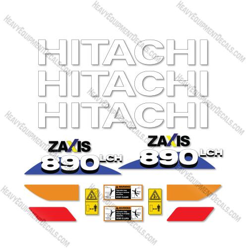Hitachi ZX890LCH-6 Decal Kit Excavator - Aftermarket Kit    