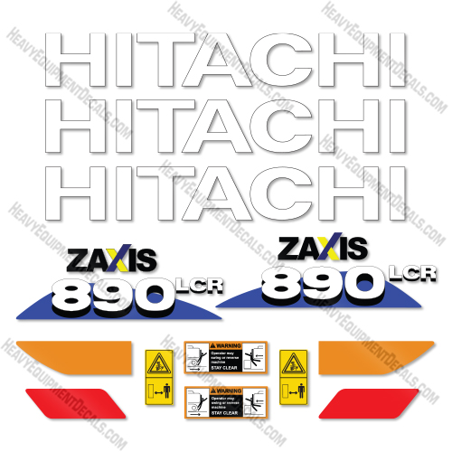 Hitachi ZX890LCR-6 Decal Kit Excavator - Aftermarket Kit     