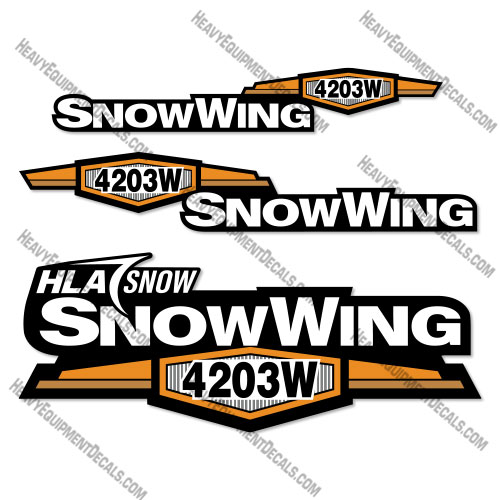 Fits HLA Snow Wing 4203W Decal Kit Plow 4203, 4203w, decal kit