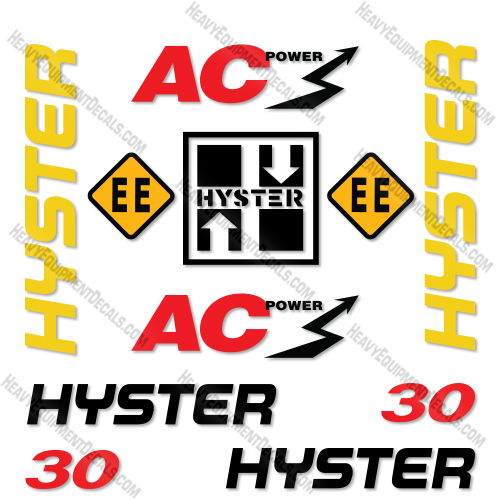 Hyster E30HSD Decal Kit Forklift -Aftermarket Kit  decals, decal kit, hyster