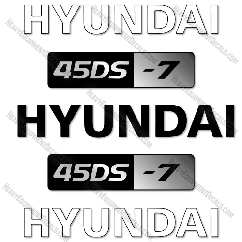 Hyundai 45DS-7 Decal Kit Forklift 45, 45ds, 7, fork lift, decals