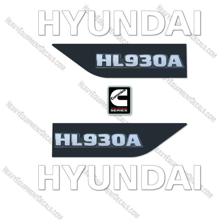 Fits Hyundai HL930A Decal Kit Wheel Loader 930, decal kit, hl-930, hl930