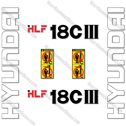 Fits Hyundai HLF18C-III Decal Kit Forklift  decal kit