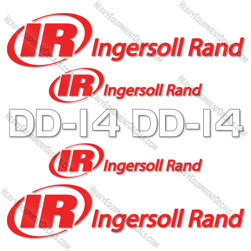 Fits Ingersoll-Rand DD-14 Decal Kit Compactor  decal, kit ingersoll-rand, ingersollrand