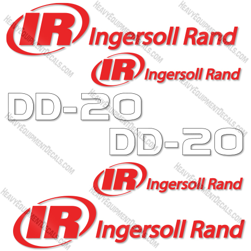 Fits Ingersoll-Rand DD-20 Decal Kit Compactor   decal, kit ingersoll-rand, ingersollrand