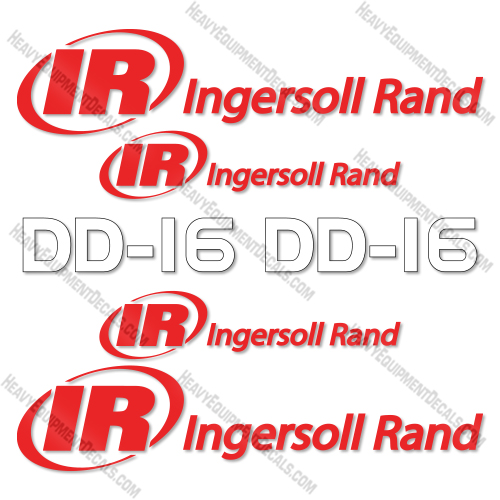 Fits Ingersoll-Rand DD-16 Decal Kit Compactor decal, kit ingersoll-rand, ingersollrand