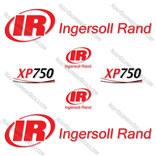 Fits Ingersoll-Rand XP750 Decal Kit Compressor 750, decal kit, ingersoll, ingersoll-rand, ingersollrand, xp-750, xp750