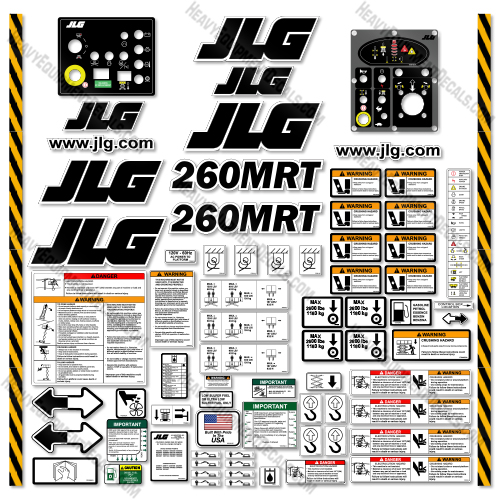 Fits JLG 260MRT Decal Kit Scissor Lift 