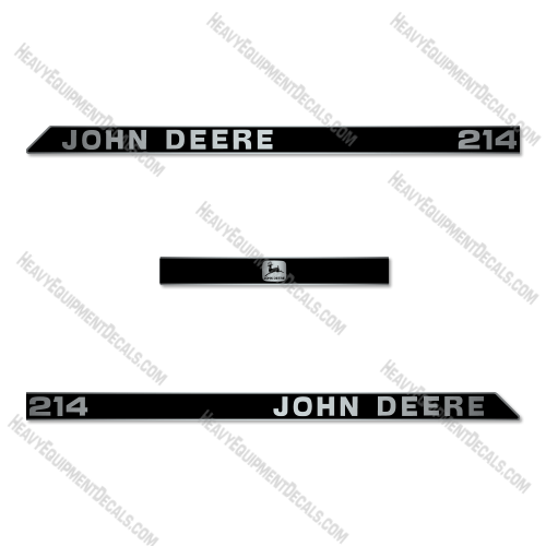 Fits John Deere 214 Decal Kit Riding Mower - SILVER decal kit