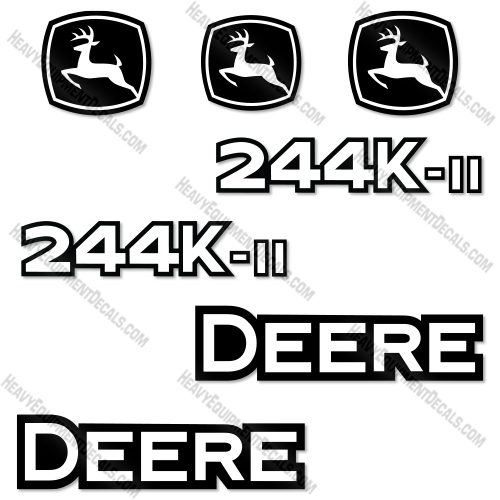Fits John Deere 244K II Decal Kit Wheel Loader  decal kit, deere, john deere