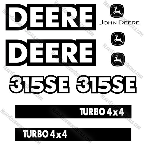 John Deere 315SE Decal Kit Backhoe - Aftermarket Kit  decal kit, deere, john deere