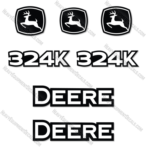 Fits John Deere 324K Decal Kit Wheel Loader  decal kit, deere, john deere