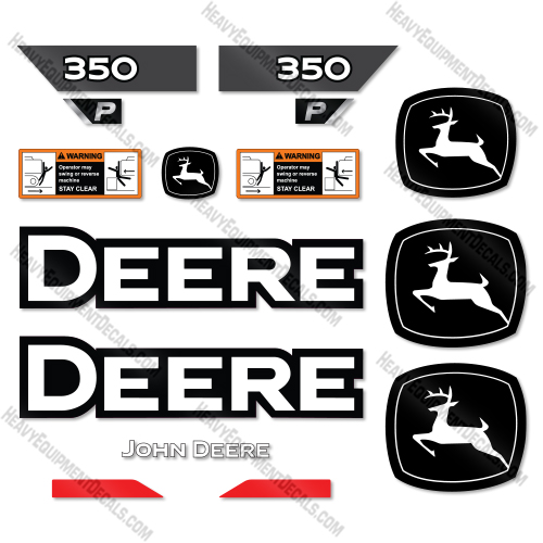 Fits John Deere 350P Decal Kit Excavator  decal kit, deere, john deere