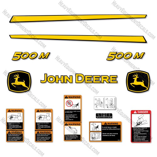 John Deere 500M Decal Kit Loader Attachment - Aftermarket Kit   decal kit, deere, john deere