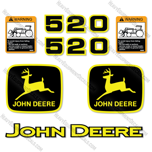 Fits John Deere 520 New Style Decal Kit Tractor  decal kit, deere, john deere