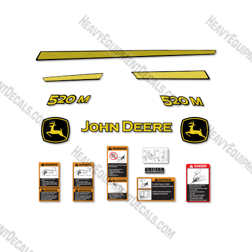 Fits John Deere 520M Decal Kit Front End Loader Attachment  decal kit, decals, frontend, 520-m, 520