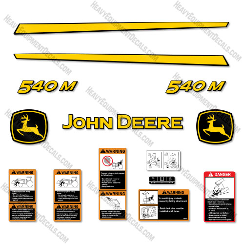 John Deere 540M Decal Kit Loader Attachment - Aftermarket Kit  decal kit, deere, john deere