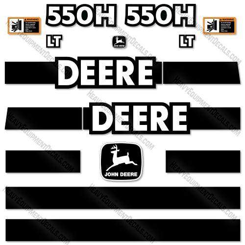 Fits John Deere 550H LT Decal Kit Dozer (1999-2001) 550, 550h, decal kit, john deere