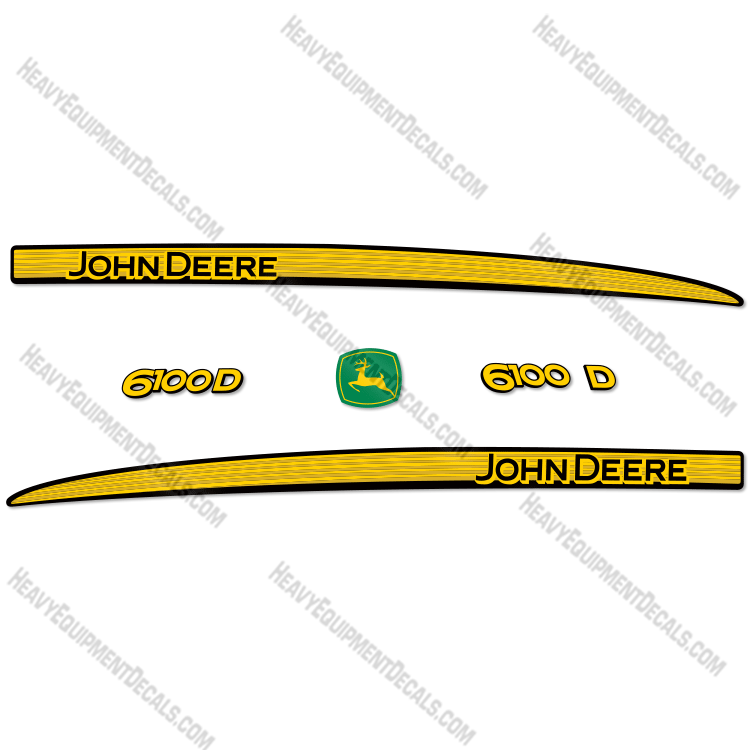 Fits John Deere 6100D Decal Kit Tractor 6100, decals, 6100-d