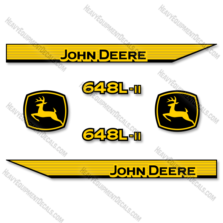 Fits John Deere 648L-2 Decal Kit Skidder 648, l, 648-l, decals, decal kit
