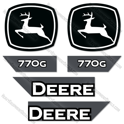 Fits John Deere 770G Decal Kit Motor Grader (2021+) - Scraper 770, 770g, decal kit