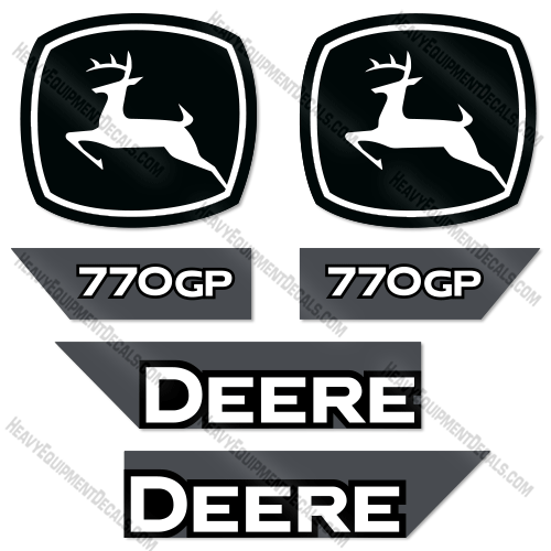 Fits John Deere 770GP Decal Kit Motor Grader (2021+) - Scraper 770, 770g, decal kit, 770gp
