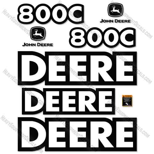 Fits John Deere 800C Decal Kit Excavator  decal kit, john deere, 