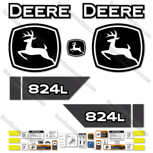 Fits John Deere 824L  Decal Kit Wheel Loader  decal kit, john deere