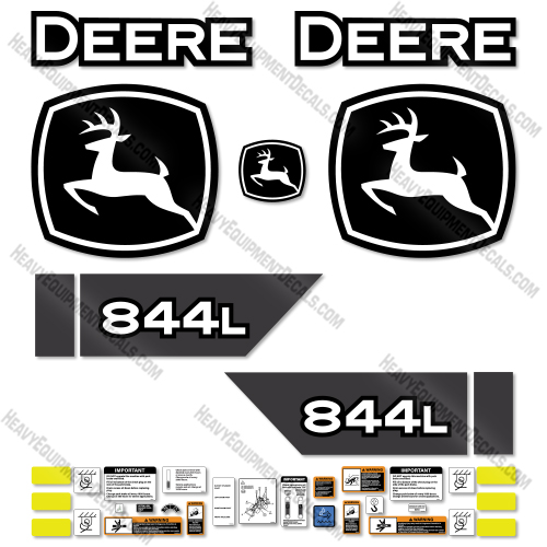 Fits John Deere 844L Decal Kit Wheel Loader   decal kit, john deere