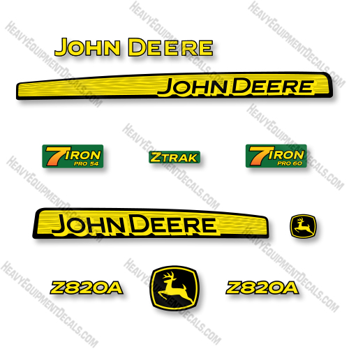 John Deere Z820A Decal Kit Mower - Aftermarket Kit  decal kit, deere, john deere