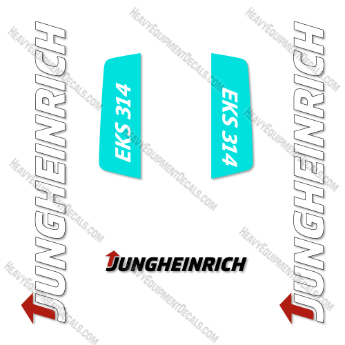 Fits Jungheinrich EKS 314 Decal Kit Forklift Picker eks314, eks-314, decal kit, fork, fork lift, lift