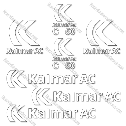 Fits Kalmar C50BXH Decal Kit Forklift 50, c50, c50bxh, 50bxh, decal kit, fork, fork-lift, forklift, lift, tlt