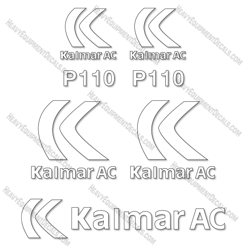 Fits Kalmar P110CX Decal Kit Forklift  110, p110, p110cx, 110cx, decal kit, fork, fork-lift, forklift, lift, tlt
