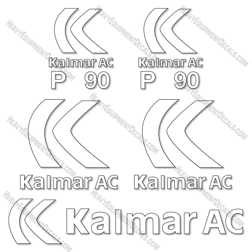Fits Kalmar P90CX Decal Kit Forklift 90, p90, p90cx, 90cx, decal kit, fork, fork-lift, forklift, lift, tlt