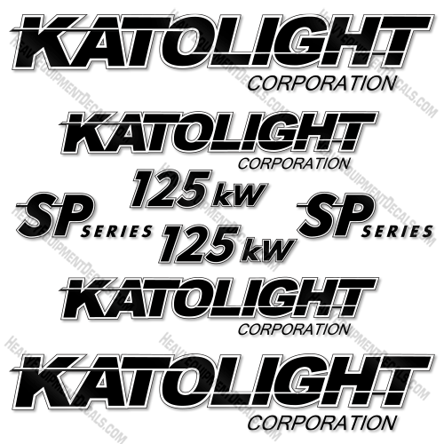 Fits Katolight 125kw Decal Kit Generator 125, 125kw, decal kit