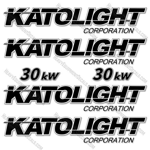 Fits Katolight 30kw Decal Kit Generator 30, 30kw, decal kit