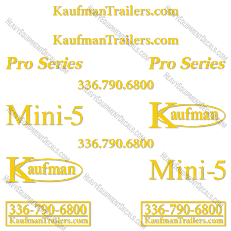 Fits Kaufman Mini 5 Car Hauler Trailers Decal Kit decal kit, kaufman, mini 5,5