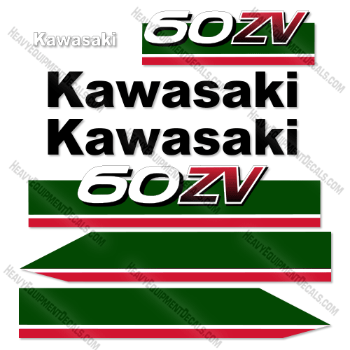 Fits Kawasaki 60ZV Wheel Loader (Green Version) 60, 60z, 60zv, decal kit