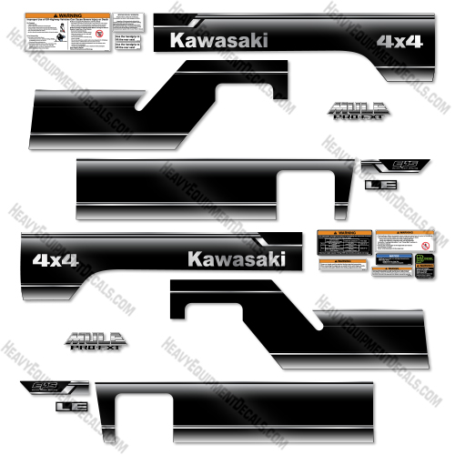 Fits Kawasaki Mule Pro FXT LE 2023 Decal Kit UTV - BLACK! 