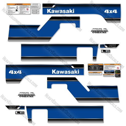 Fits Kawasaki Mule Pro FXT LE 2023 Decal Kit UTV - BLUE! 