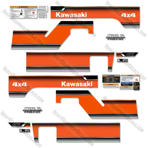 Fits Kawasaki Mule Pro FXT LE 2023 Decal Kit UTV - ORANGE! 