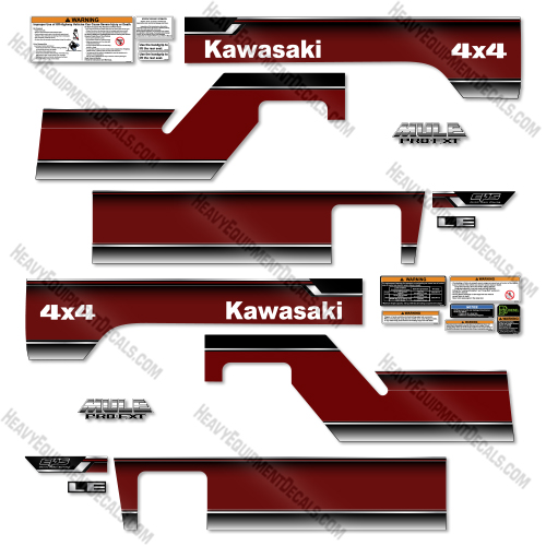 Fits Kawasaki Mule Pro FXT LE 2023 Decal Kit UTV - RED! 