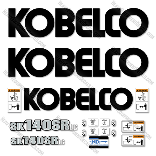 Kobelco SK140SRLC Decal Kit Excavator - Aftermarket Kit 