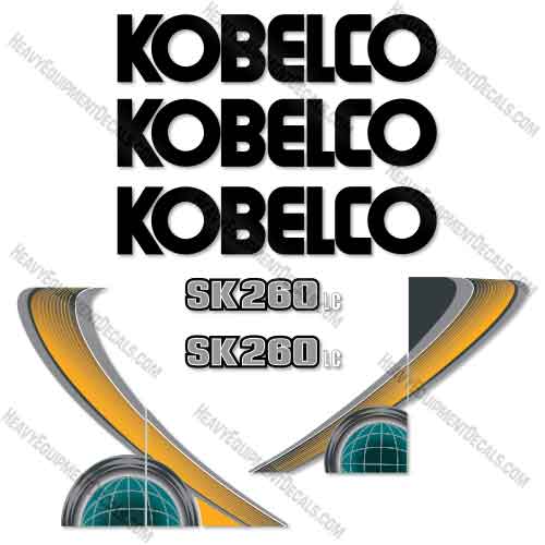 Fits Kobelco SK260LC-10 Decal Kit Excavator  