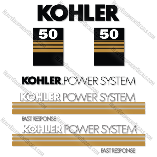 Fits Kohler Power System 50 Decal Kit Generator  50, decal kit, kohler 50