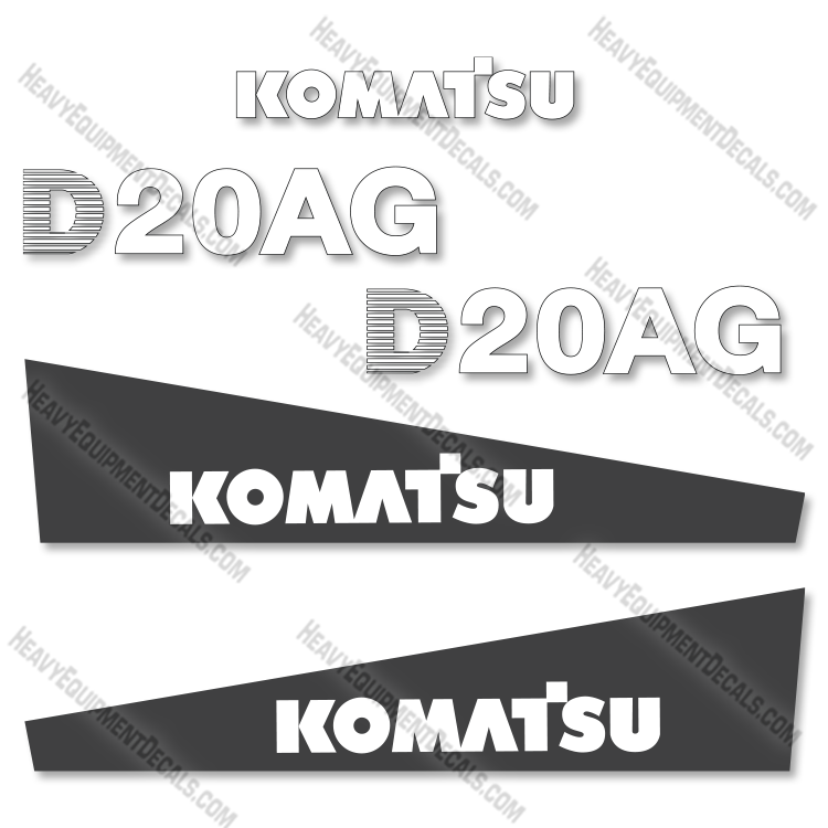 Fits Komatsu D20AG-7 Decal Kit Dozer 20, 20ag, d20, d20ag, d20ag-7, decal kit