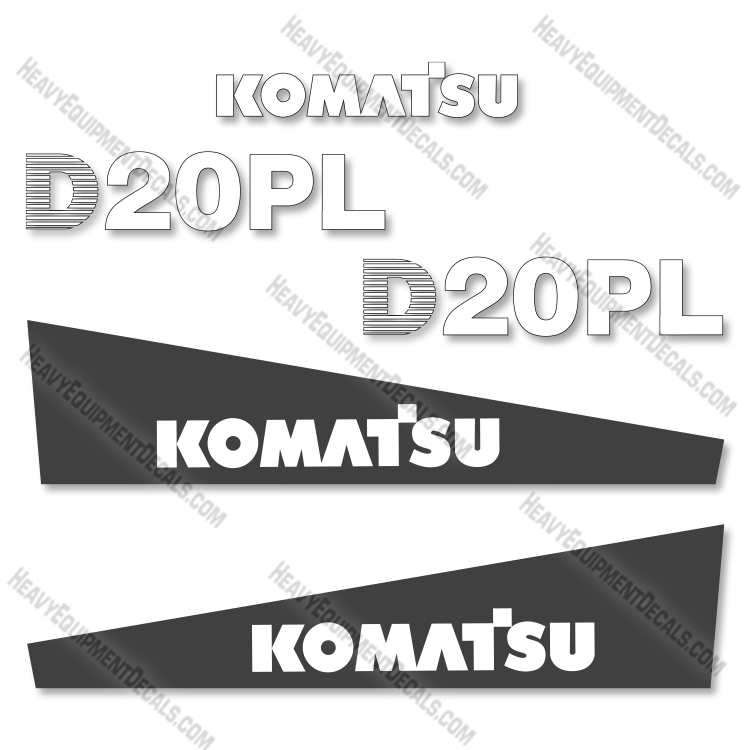 Fits Komatsu D20PL-7 Decal Kit Dozer 20, 20pl, d20, d20pl, d20pl-7, decal kit
