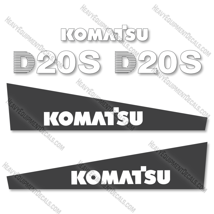 Fits Komatsu D20S-7 Decal Kit Dozer 20, 20s, d20, d20s, d20s-7, decal kit