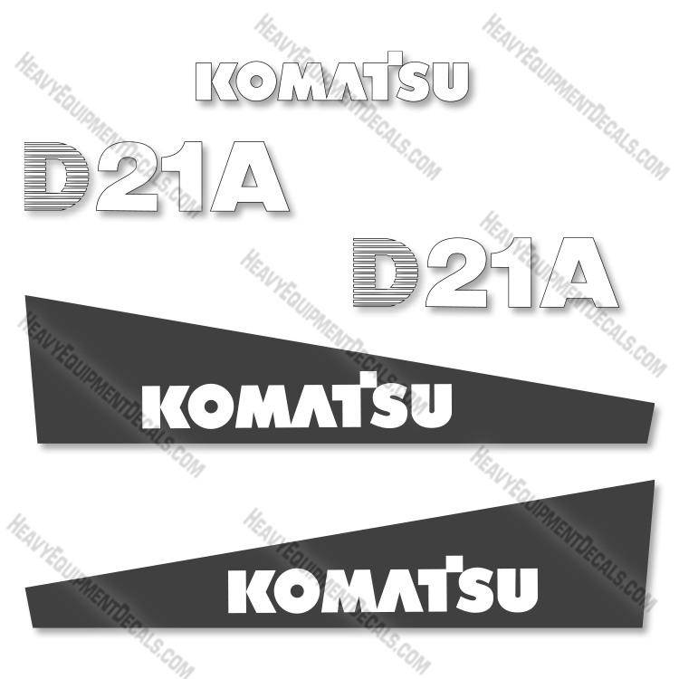 Fits Komatsu D21A-7 Decal Kit Dozer 21, 21a, d21, d21a, d21a-7, decal kit