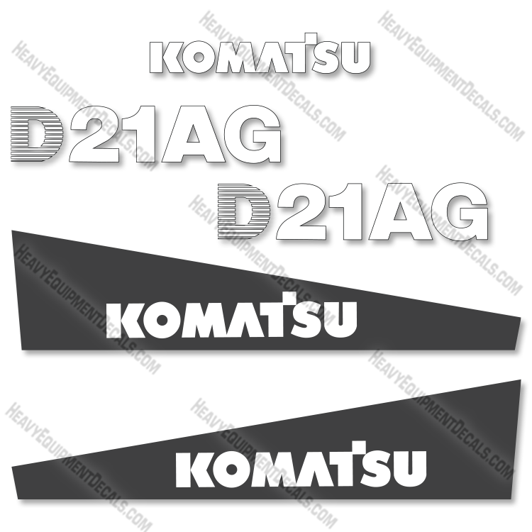 Fits Komatsu D21AG-7 Decal Kit Dozer 21, 21ag, d21, d21ag, d21ag-7, decal kit